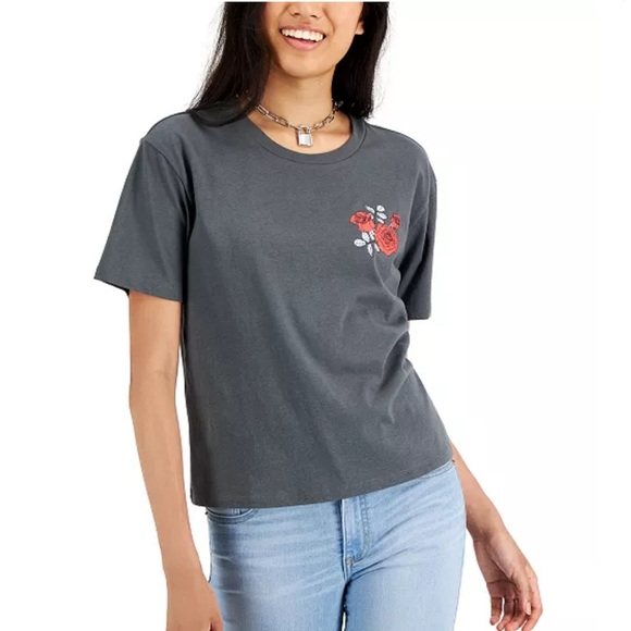 REBELLIOUS ONE ROSE GRAPHIC TEE - Picture 2 of 6